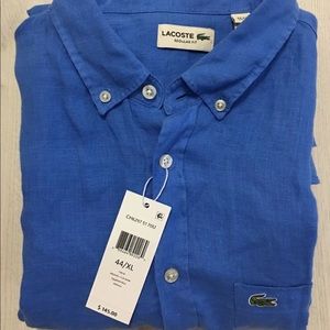 Beautiful Lacoste Blue Shirt XL Mens